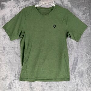 Black Diamond Mens Green Short Sleeve Crew Neck T Shirt Size S P Outdoor